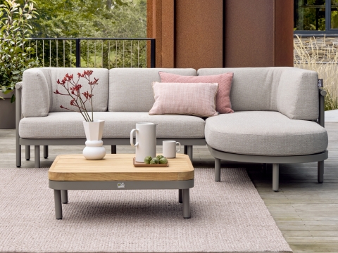 Apple Bee Maui Sofa rechts 155cm Taupe