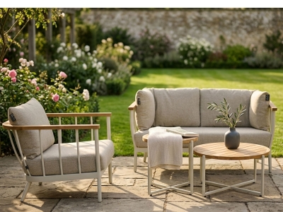 Apple Bee Condor Lounge-Set 1 Oyster Cotton Flower