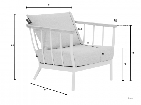 Apple Bee Condor Lounge-Set 1 Oyster Cotton Flower