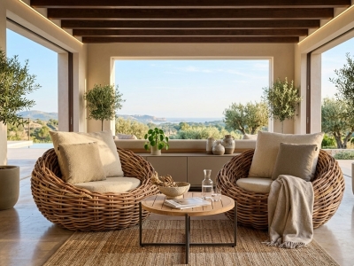 Apple Bee Cocoon-Condor Lounge-Set 5 Boucle cream ca. 300x204cm