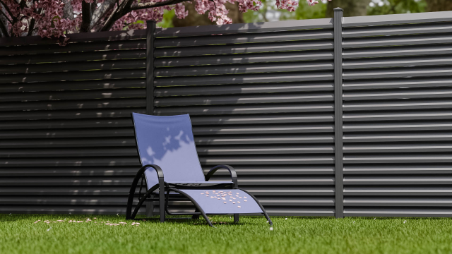 GroJaLumino Rhombus Steckzaun Set 180x180cm anthrazit