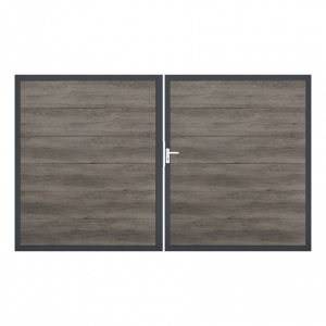 Groja BasicLine Nova Doppeltor DIN Links Sonderbreite H:180cm Monument Oak  DB703