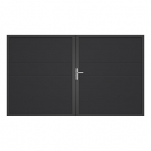 Groja BasicLine Nova Doppeltor DIN Links Sonderbreite H:180cm Anthrazitgrau  DB703