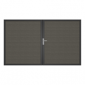 Groja BasicLine Nova Doppeltor DIN Links Sonderbreite H:180cm Grey Ash Cut  DB703