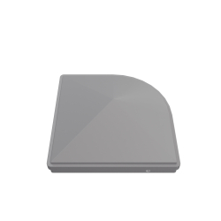GroJa Premium-Pfostenkappe 9x9cm - Silbergrau fr variable Alu-Steckzaunpfosten
