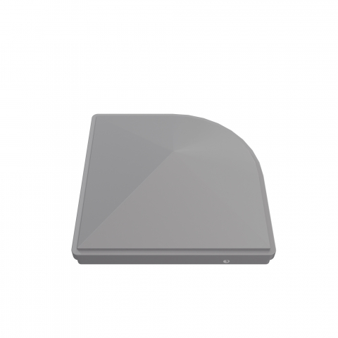 GroJa Premium-Pfostenkappe 9x9cm - Silbergrau fr variable Alu-Steckzaunpfosten