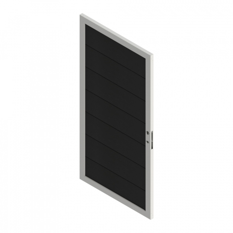 Osmo Multi Fence Elegance B Tor 89x178 cm Anthrazit Rahmen Silber