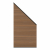 System NEO Platinum Zaunfeld-Set teak-braun 3721 - 184-94x89cm
