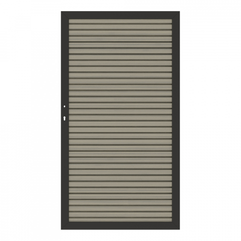 System NEO Platinum Zauntor taupe-grau 3727 Universalanschlag 98x180 cm