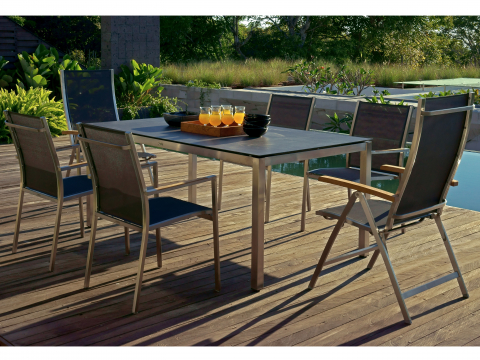 Zebra Gartenmbel-Set Opus-One 8, Dark Grey