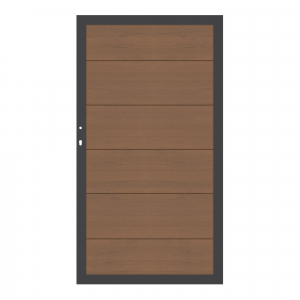 System WPC XL Zauntor mandel 3747 Universalanschlag 98x180 cm