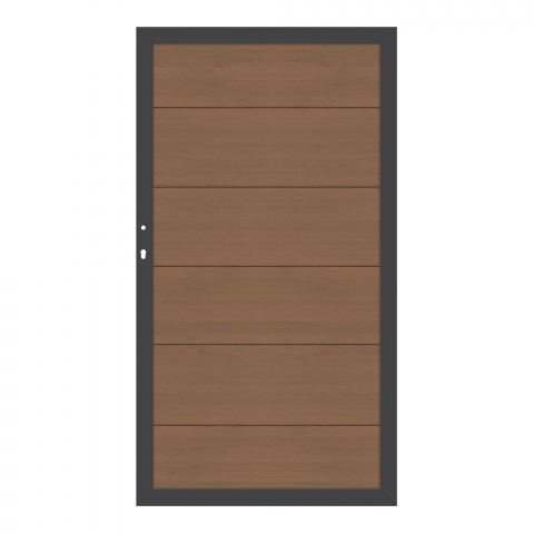 System WPC XL Zauntor mandel 3747 Universalanschlag 98x180 cm