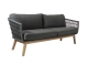 Brafab Kenton 3-Sitzer Sofa 194cm mit Polstern, Rücken-Seitenteile geflochten