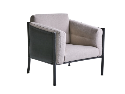Brafab Delux Lounge Set 4-teilig, Schwarz Teddy beige