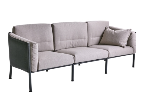 Brafab Delux Lounge Set 4-teilig, Schwarz Teddy beige