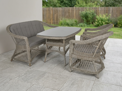 Brafab Kamomill Gartenm&ouml;bel Set 1, Geflecht beige, 4-teilig