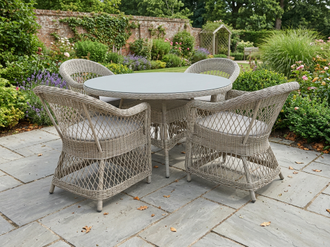 Brafab Kamomill Gartenm&ouml;bel Set 2, Geflecht beige, 5-teilig