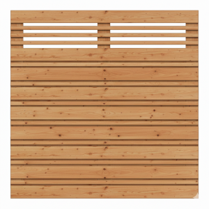 Sichtschutzzaun Calabria mit Ziergitter Lärche-Douglasie 180x180cm Sichtschutzzaun Calabria mit Ziergitter Lärche-Douglasie 180x180cm