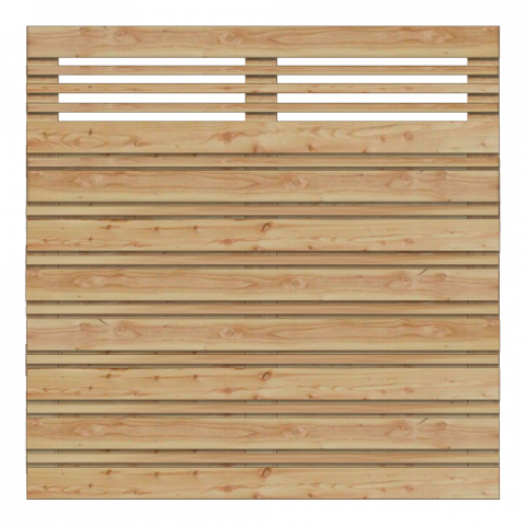Sichtschutzzaun Calabria mit Ziergitter Lrche-Douglasie 180x180cm