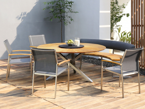 Zebra Gartenmbel-Set Setax-Oryx Edge-Onyx