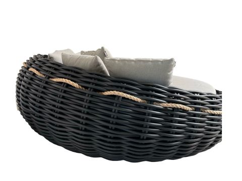 Apple Bee Cocoon Daybed Black Wash inkl. Kissen 220x220x69cm