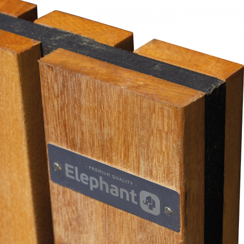 Elephant Hartholz Gartentr Stripes Black 180x100cm