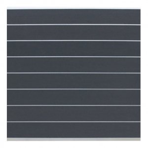 Steckzaun WPC steingrau 180x174cm, Leiste Silber