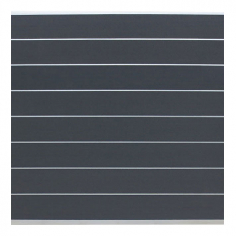 Steckzaun WPC steingrau 180x174cm, Leiste Silber