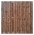 Bohlenzaun Rustic 180x180 cm Kiefer druckimprgniert Braun aus unbesumten sgerauhen Bohlen