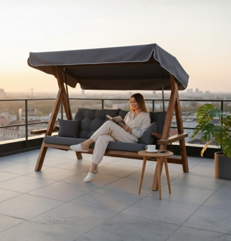 Pemode Hollywoodschaukel Lyon 2400 Anthrazit