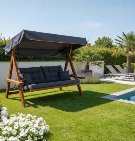 Pemode Hollywoodschaukel Lyon 2400 Anthrazit