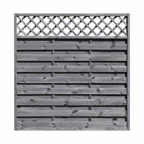 Dichtzaun Mailand 180x180cm Kiefer kdi Grau