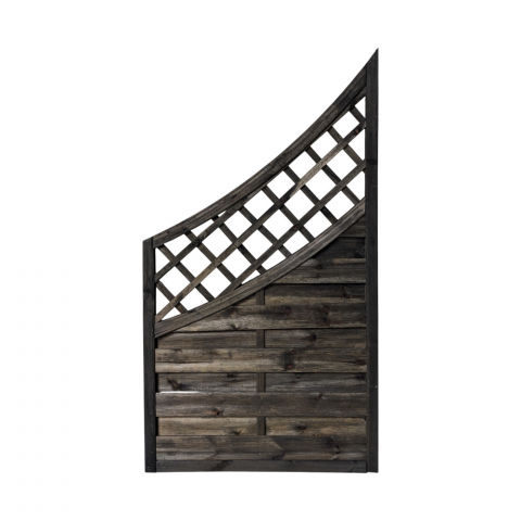 Dichtzaun Mailand Abschluss 90x90-160cm Kiefer kdi Grau
