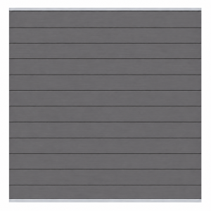 Elephant Steckzaun Fusion WPC steingrau, Leiste silber 180x174cm