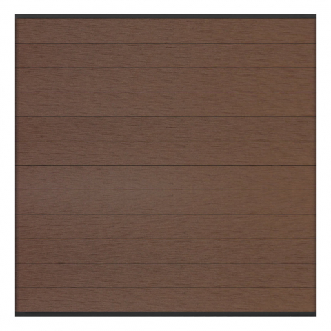 Elephant Steckzaun Fusion WPC braun, Leiste anthrazit 180x174cm