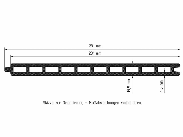 Elephant Steckzaun Fusion MAX WPC anthrazit, Leiste anthrazit 180x174cm