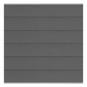 Elephant Steckzaun Fusion MAX WPC steingrau, Leiste silber 180x174cm