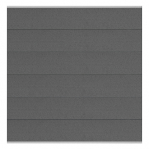 Elephant Steckzaun Fusion MAX WPC steingrau, Leiste silber 180x174cm