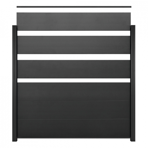 Elephant Steckzaun Fusion MAX Aluminium anthrazit, Leiste anthrazit 180x174cm