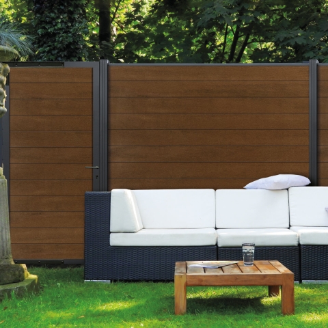 Elephant Steckzaun Set Mix and Match 180x174cm Bi-Color Douala Leisten Anthrazit