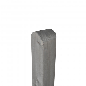 Zaunpfosten Fichte grau 9x9x210cm Rundkopf