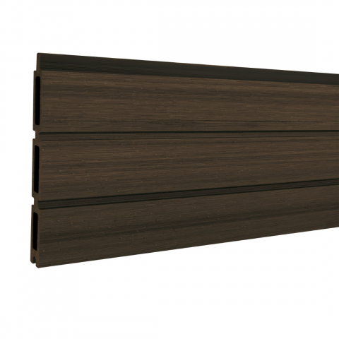 Elephant Steckzaun Triple Rhombus WPC Natural Dark Brown, 6er Set