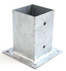 Aufschraubhlse schwer 3mm verzinkt 91x91x150mm