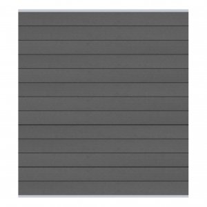 Elephant Steckzaun Fusion 200 WPC steingrau, Leiste silber 180x188cm