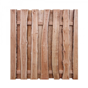 DIY Bohlenzaun Rustic Selbstbauzaun 180x180cm aus Lärche natur aus unbesäumten, sägerauen Bohlen