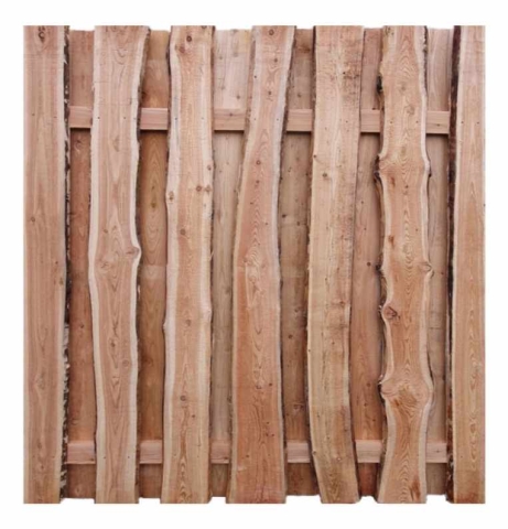 DIY Bohlenzaun Rustic Selbstbauzaun 180x180cm aus L�rche natur aus unbes�umten, s�gerauhen Bohlen