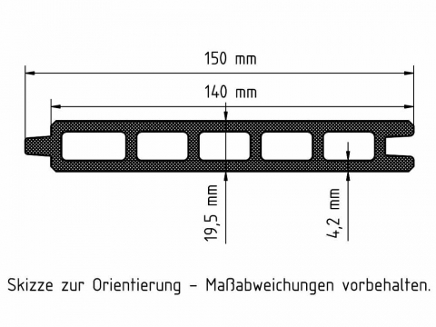 Elephant Steckzaun Fusion 200 WPC braun, Leiste anthrazit 180x188cm
