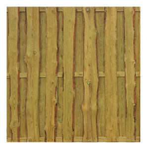 Bohlenzaun Rustic HOCH 180x200 cm Kiefer druckimprägniert aus unbesäumten sägerauhen Bohlen