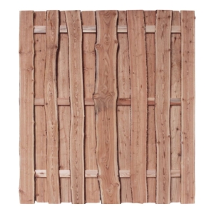 Bohlenzaun Rustic HOCH 180x200cm aus L&auml;rche natur aus unbes&auml;umten, s&auml;gerauhen Bohlen