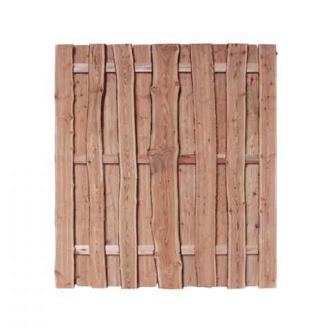 Svewo Bohlenzaun Rustic HOCH 180x200cm aus Lärche natur aus unbesäumten, sägerauhen Bohlen 5901431805125